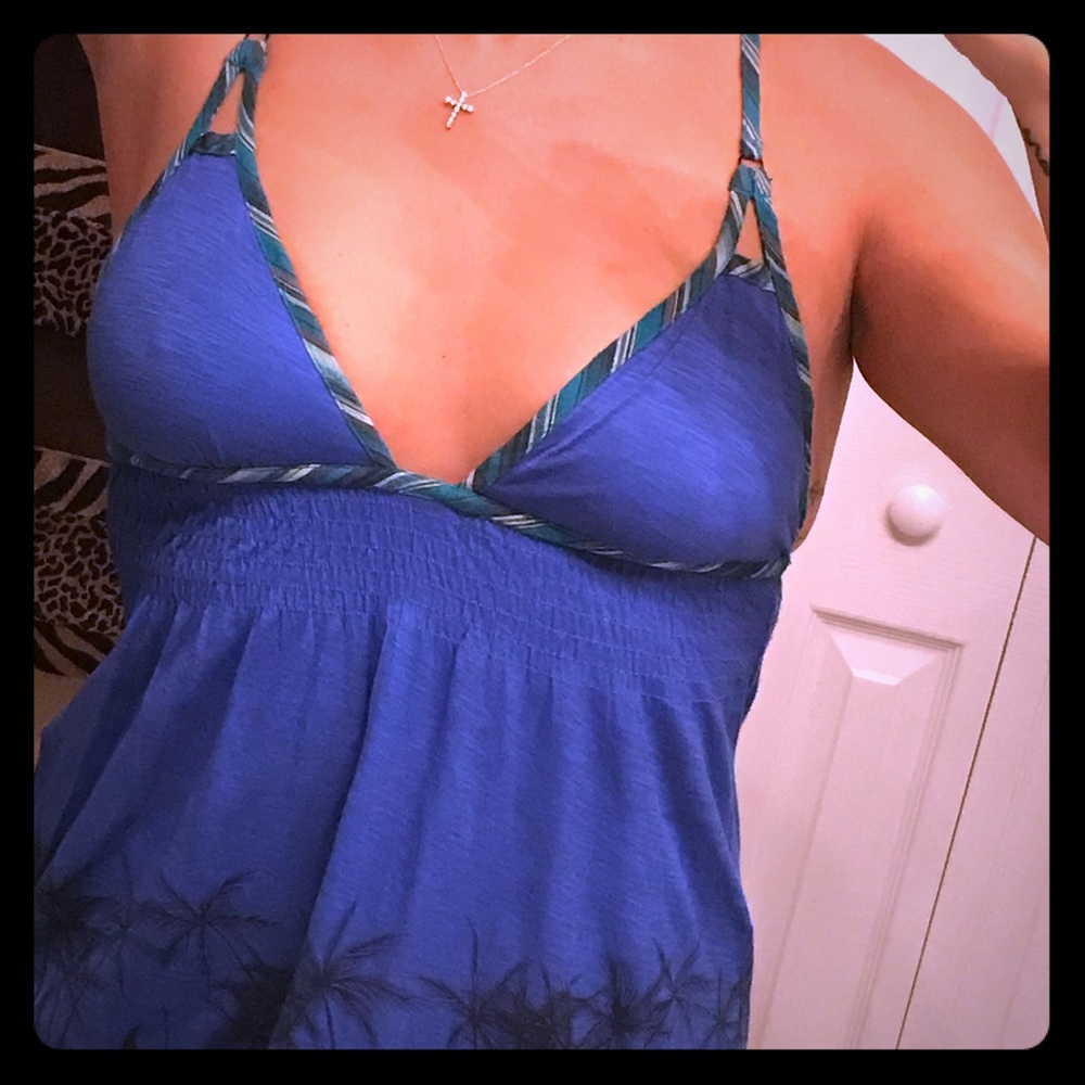 Free people Tropical blue tank